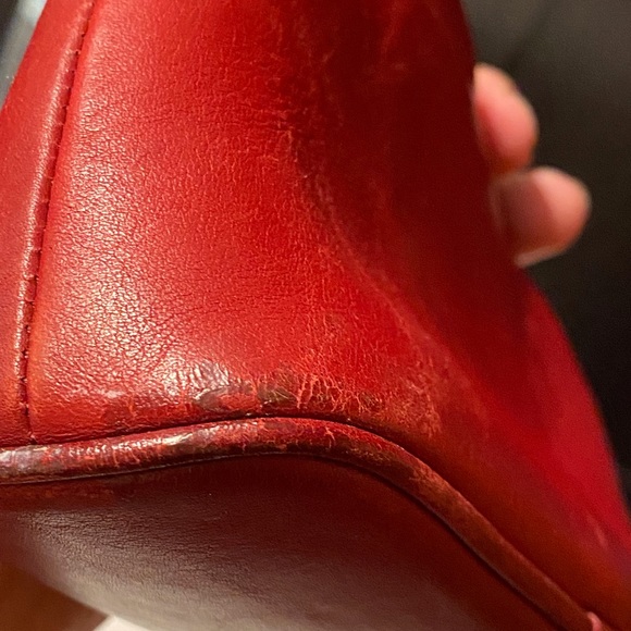 Coach Red zippered pouch - Picture 5 of 8